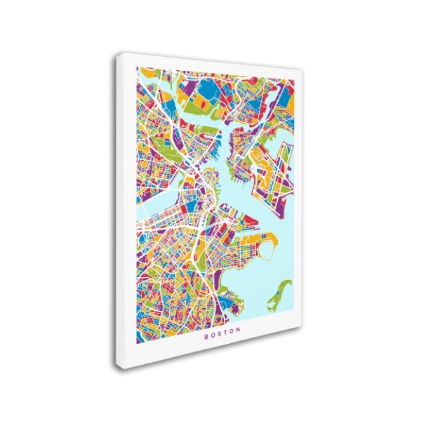 Michael Tompsett 'Boston MA Street Map 2' Canvas Art,35x47